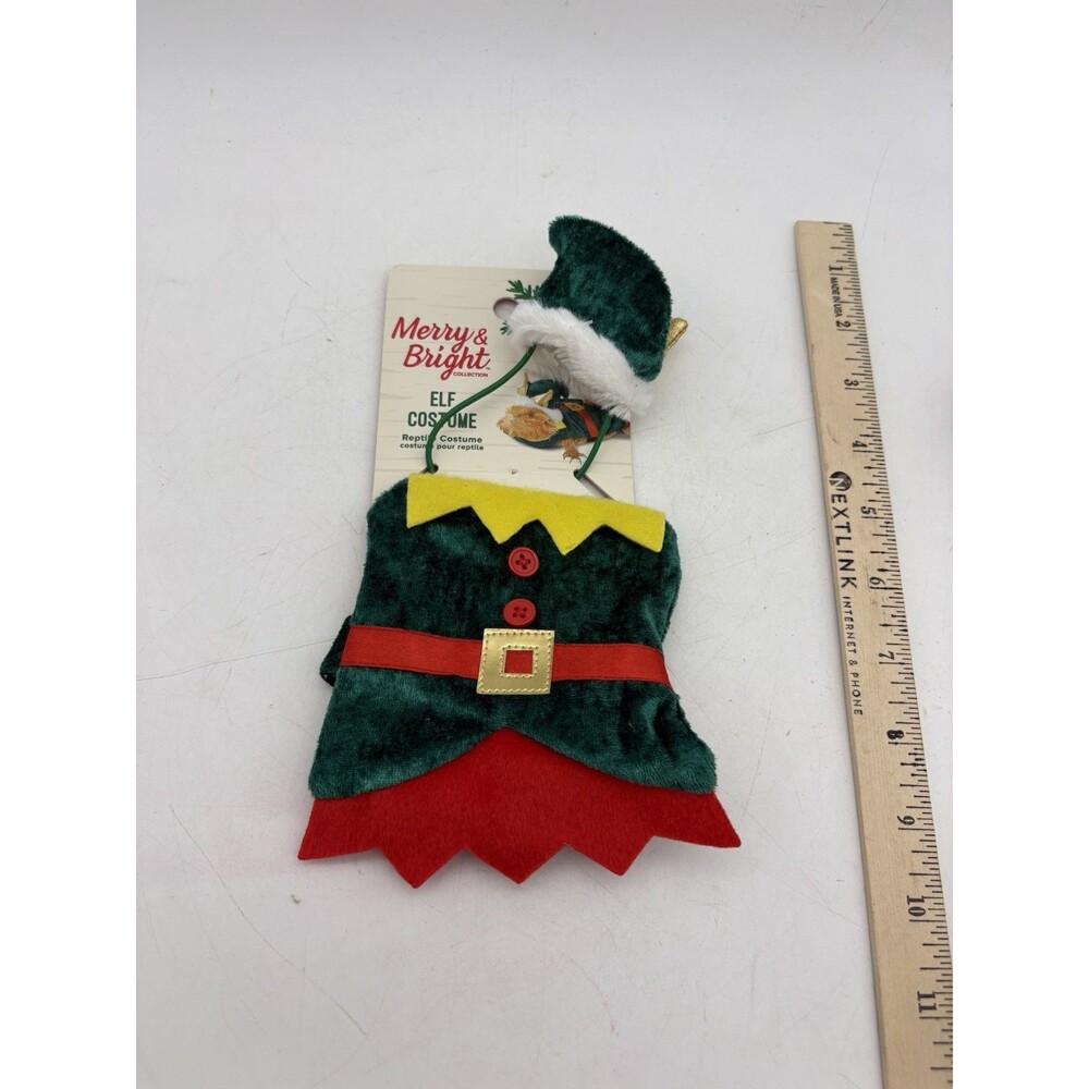 Merry & Bright Reptile Elf Costume Bearded Dragon Christmas Pet Outfit NWT